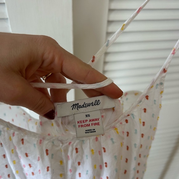 Madewell Cream Floral Spaghetti-Strap Chemise - Picture 4 of 6